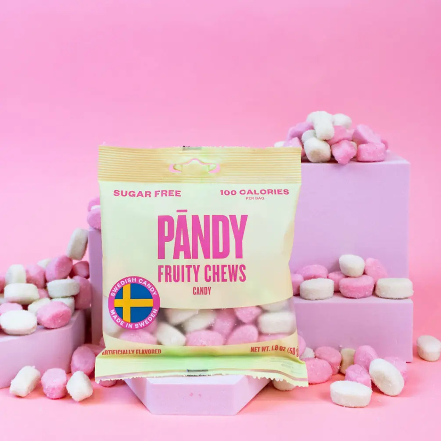 Pandy Swedish Candy Sour Fruity Chews 1.8oz Bag