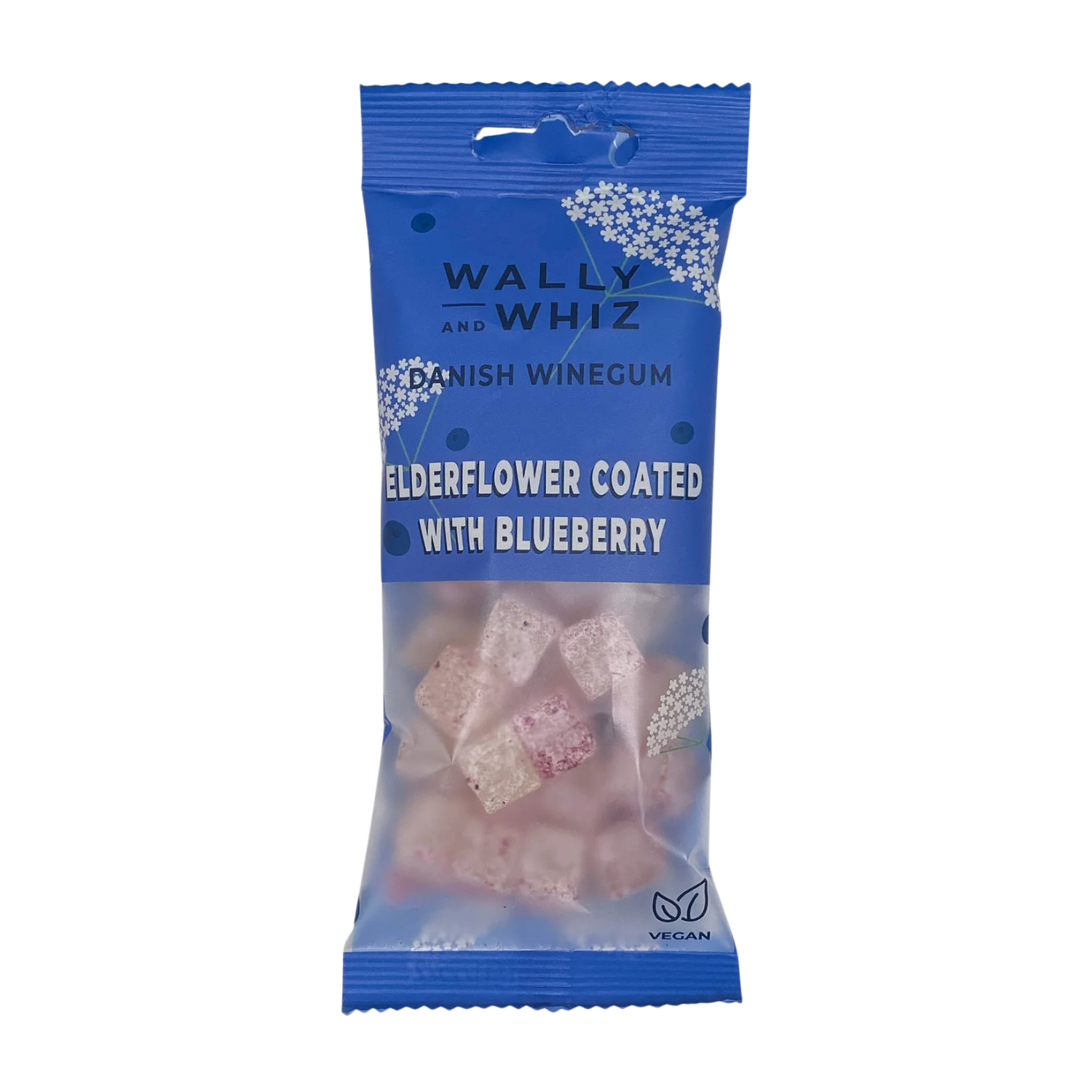 Wally and Whiz Elderflower and Blueberry 56g Bag