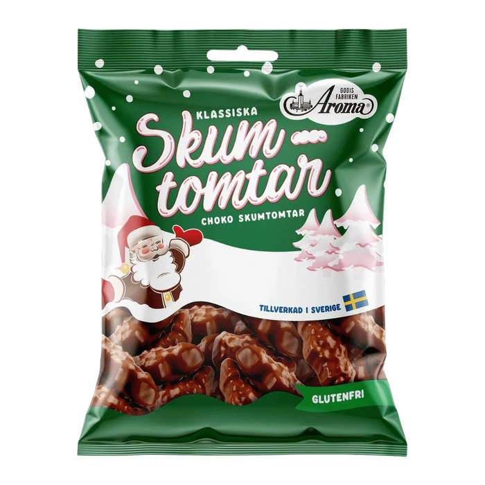 Skumtomtar Chocolate Covered Foam Santas